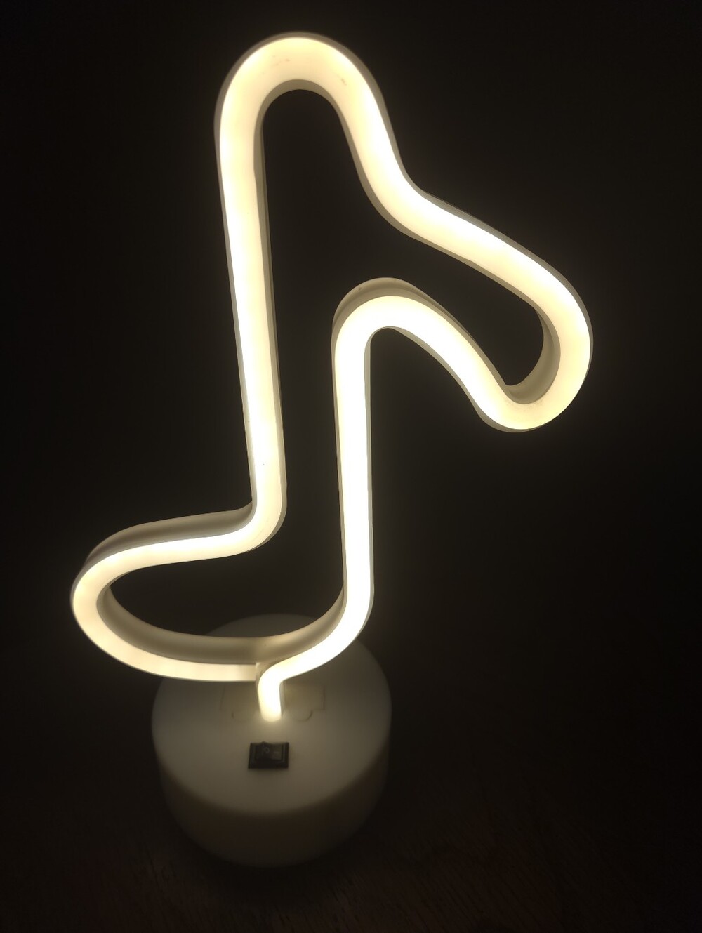 Music Note White Neon-Style LED Home Art Light